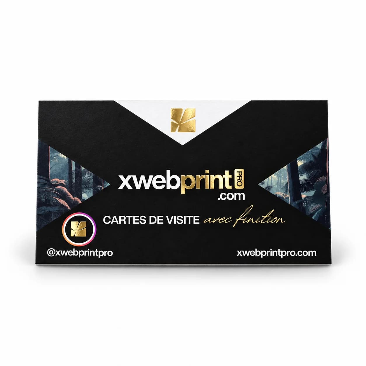 Cartes de visite avec finition